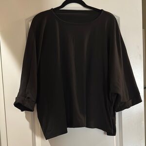 SHEIN Black Boxy Oversized Blouse